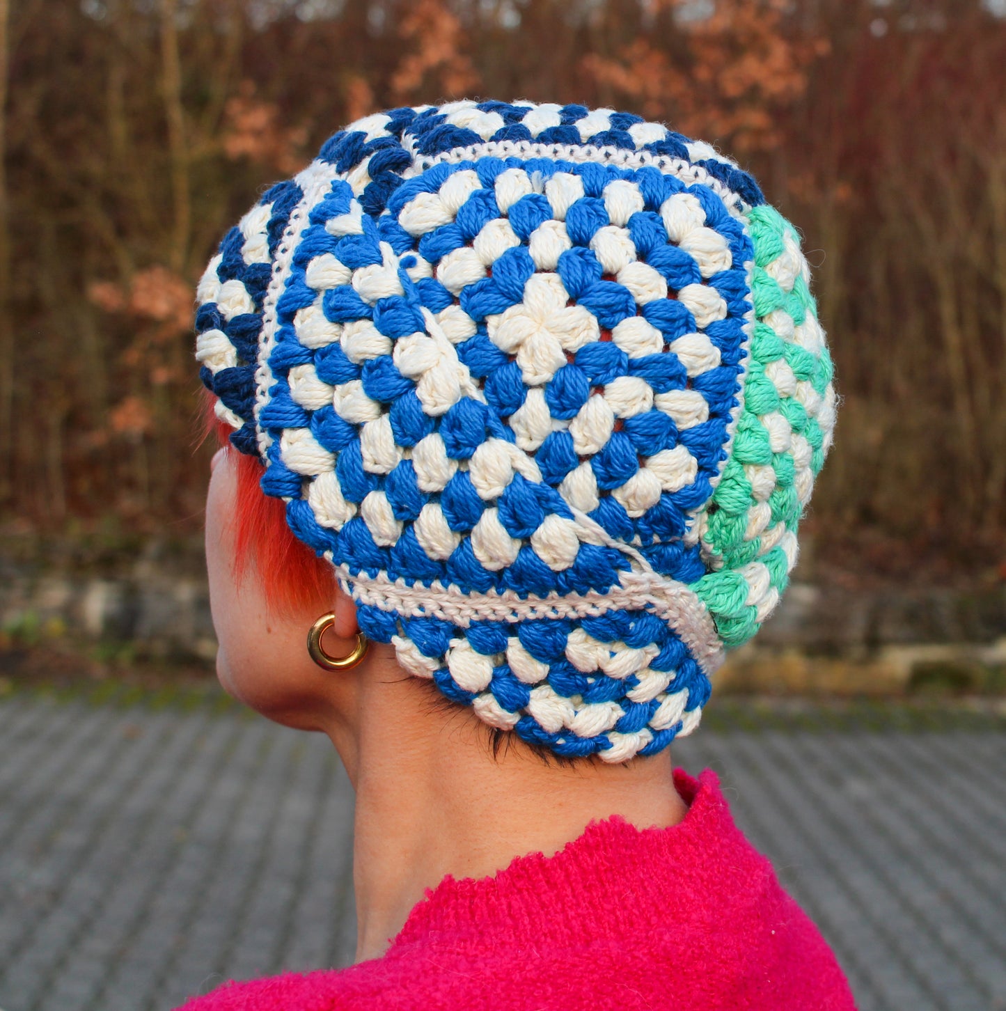 The Crochet Puffed Granny Square Spiral Beanie & Cap - PDF Pattern